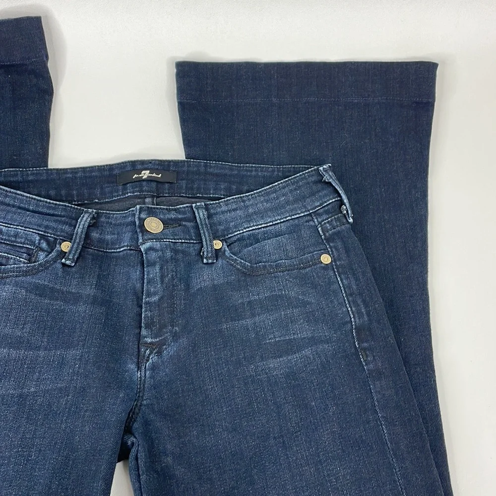 7 For All Mankind Jiselle Slim Flare Jeans Dark wash size 26 - Picture 4 of 14